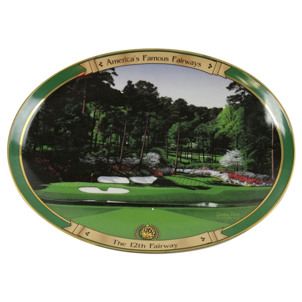 Augusta National Hole 12 Ltd Ed Americas Famous Fairways Ceramic Plate by Danny Day