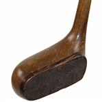 Unmarked Unique Wooden Putter With One Piece Shaft & Head Except Insert