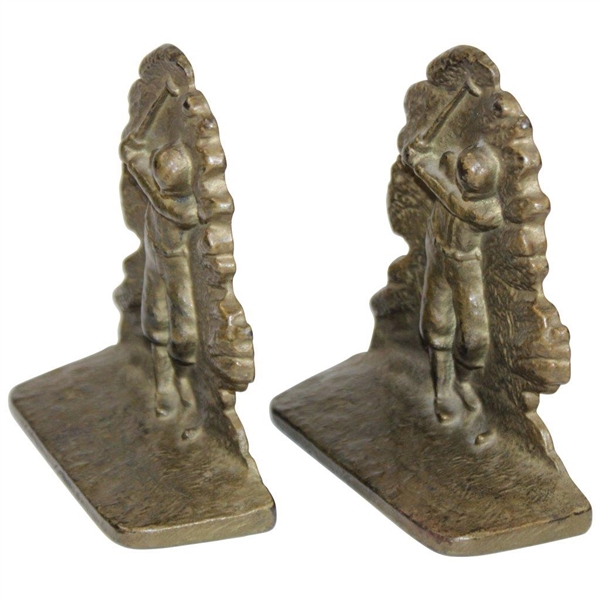 Classic Bobby Jones Likeness Cast Iron Bookends by A.C. Williams