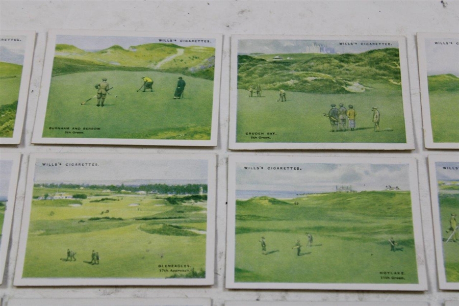 c1924 Complete Set of 25 Wills's Cigarettes Golfing Course Cards