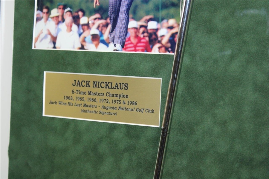 Jack Nicklaus Signed Putter in 1986 Masters Putter Raised Presentation Display JSA ALOA
