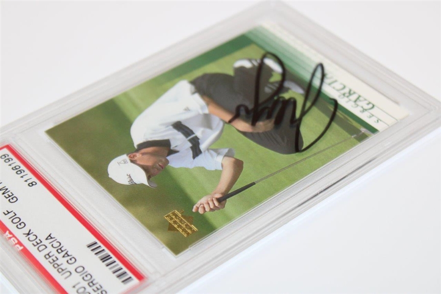Sergio Garcia Signed 2001 Upper Deck Rookie #3 Card PSA GEM-MT 10 Card Encapsulation