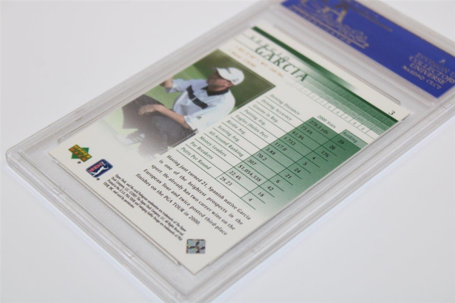 Sergio Garcia Signed 2001 Upper Deck Rookie #3 Card PSA GEM-MT 10 Card Encapsulation