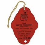 1948 Masters Tournament SERIES Badge #2729 w/Original String - Claude Harmon Winner