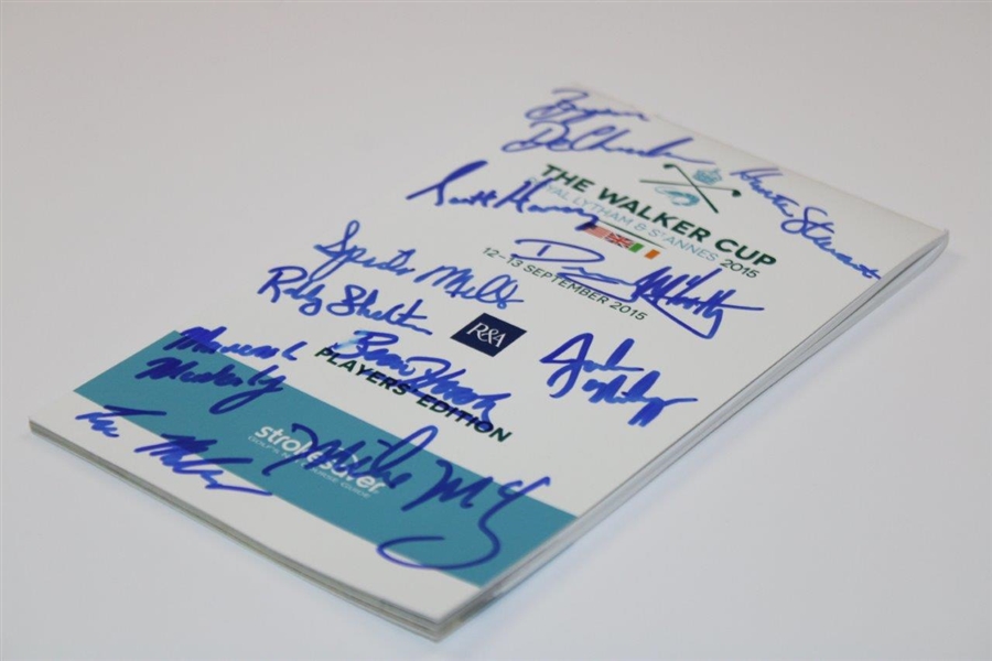 2015 The Walker Cup Team USA Signed Players Edition Strokesaver Booklet JSA ALOA