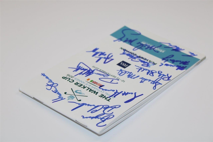 2015 The Walker Cup Team USA Signed Players Edition Strokesaver Booklet JSA ALOA