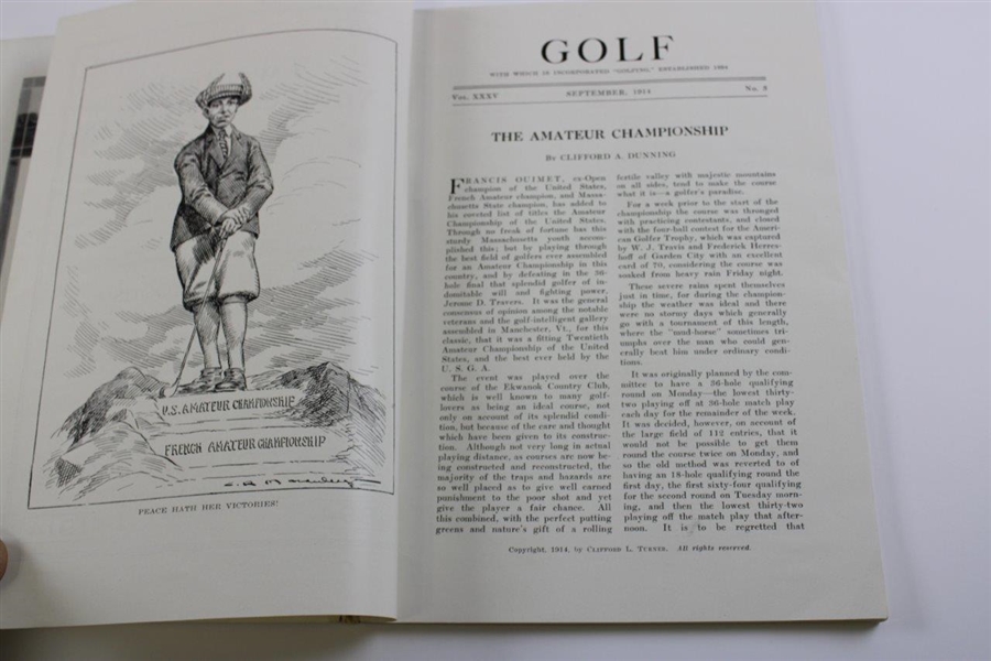 1914 GOLF '20th Anniversary Number' Magazine - September - Vol XXXV No. 3