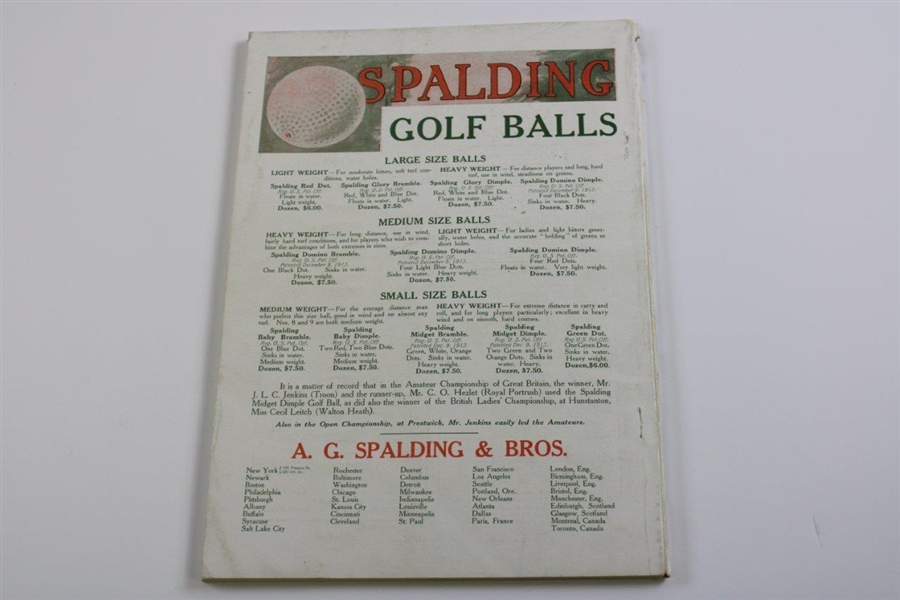 1914 GOLF '20th Anniversary Number' Magazine - September - Vol XXXV No. 3