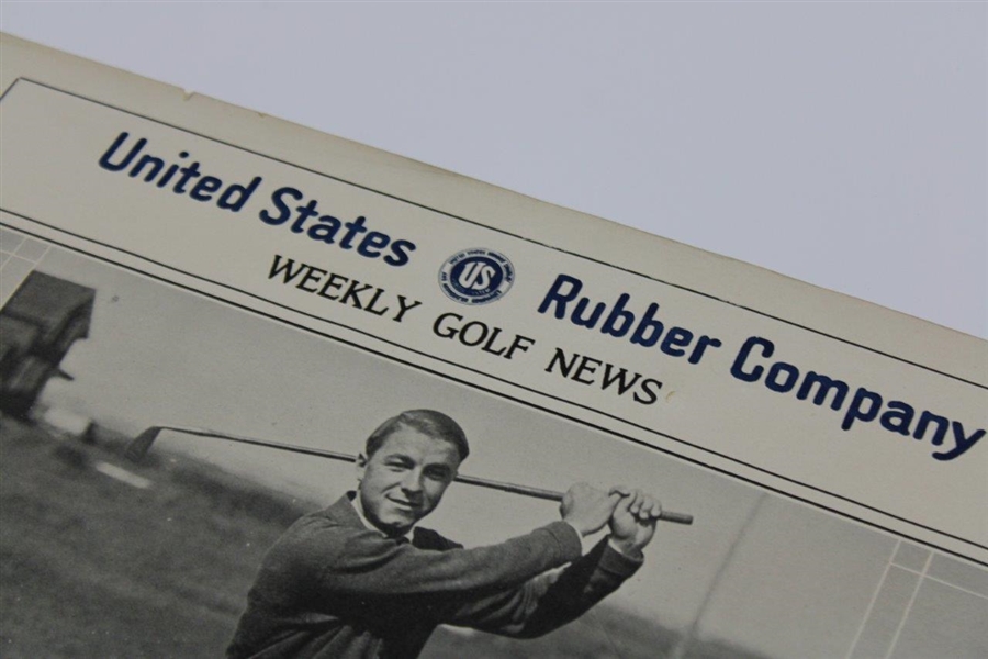 US Rubber Company Royal Golf Ball Weekly News Advertisement Poster w/Sarazen on Cover