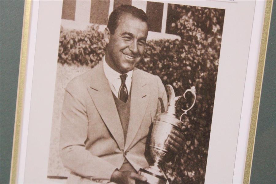 Gene Sarazen Signed 1932 Golf Illustrated #1577 Ltd Ed 201/500 w/Cert - Framed JSA ALOA