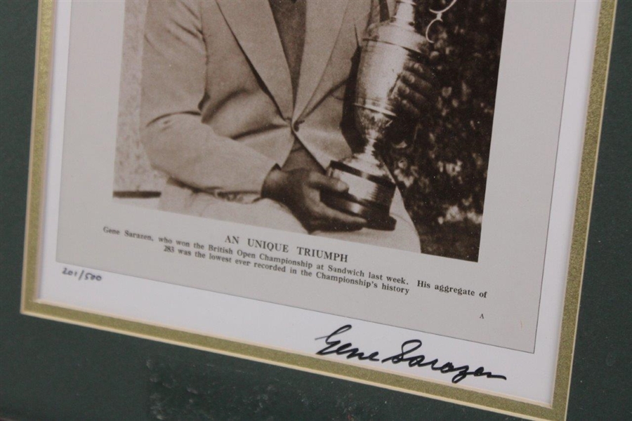 Gene Sarazen Signed 1932 Golf Illustrated #1577 Ltd Ed 201/500 w/Cert - Framed JSA ALOA