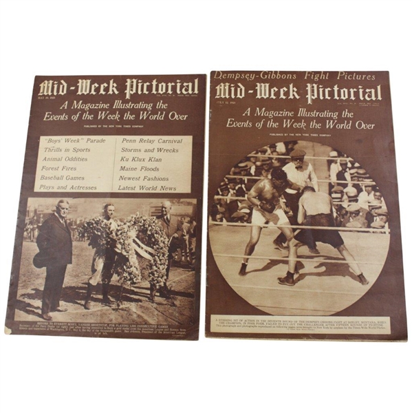 Three (3) 1923 Mid Week Pictorial Magazines - May, July & August - Bob MacDonald Cover