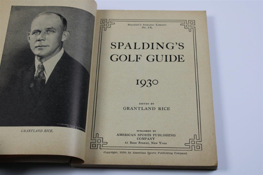 1930 Spaldings Athletic Library No. 3x Golf Guide Playing Rules of The USGA - Bobby Jones Cover