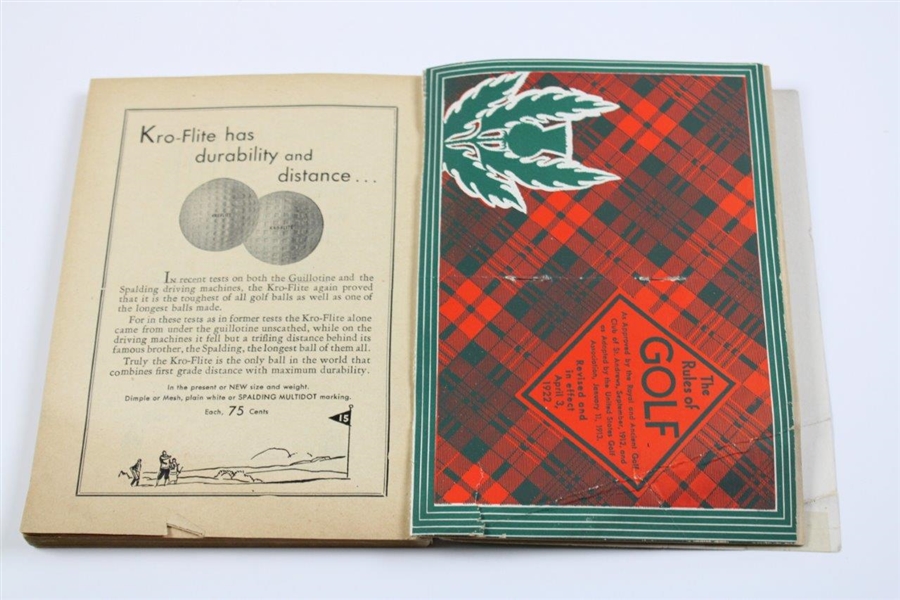 1930 Spaldings Athletic Library No. 3x Golf Guide Playing Rules of The USGA - Bobby Jones Cover