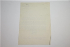 Horton Smith Signed 1933 Ryder Cup Westchester Content Letter w/Note JSA ALOA