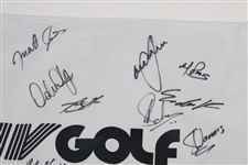 Charl Schwartzel And 16 Others Signed LIV Golf Flag JSA ALOA