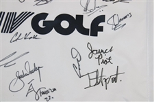 Charl Schwartzel And 16 Others Signed LIV Golf Flag JSA ALOA