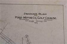 Early 1930's Ford Motor Co Golf Course Drainage Plan - Wendell Miller Collection
