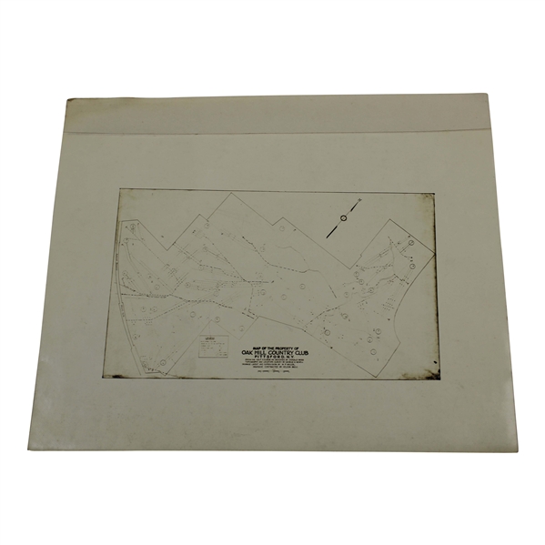 Early 1930s Oak Hill Country Club of Pittsford, NY Map Of the Property - Wendell Miller Collection