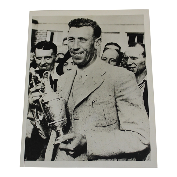 Alfred Padgham Holding Claret Jug 1936 Acme Wire Photo
