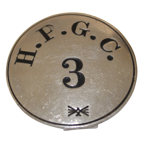 Vintage H.P.G.C Round Caddie Badge #3 