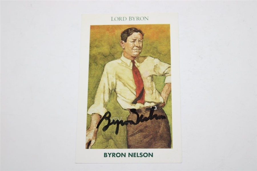 Byron Nelson Signed 1992 Mueller Golf Greatest Cards 599/10,000 JSA ALOA