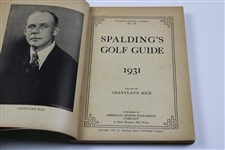 1931 Spaldings Athletic Library No. 3x Golf Guide Playing Rules of The USGA - Bobby Jones Cover