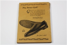 1925 Spaldings Athletic Library No. 3x Golf Guide Playing Rules of The USGA - Bobby Jones Cover
