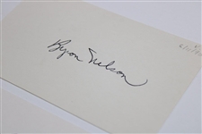 Byron Nelson & Gene Sarazen Signed 3x5 Index Cards JSA ALOA