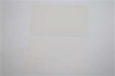 Byron Nelson & Gene Sarazen Signed 3x5 Index Cards JSA ALOA