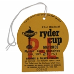 1975 Ryder Cup at Laurel Valley Golf Club Grounds & Palmer Pavilion Ticket #00842 w/Original String