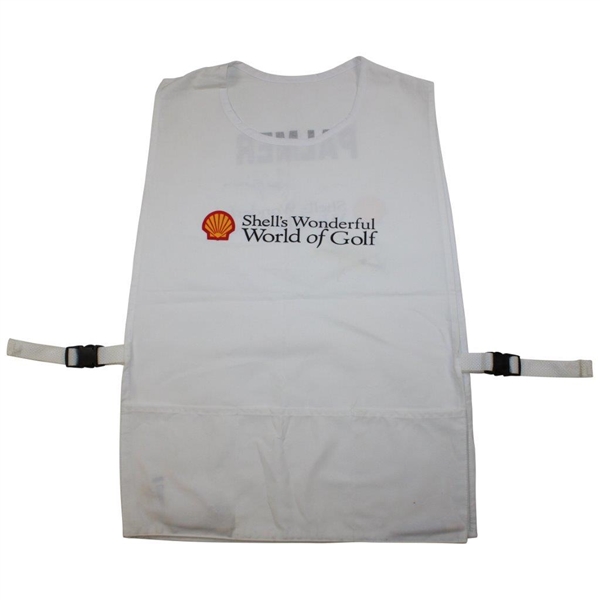 Palmer & Nicklaus Signed Original Tournament Used 1994 Shell's Wonderful World of Golf at Pinehurst Caddie Bib JSA ALOA 