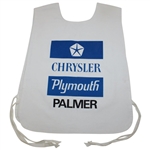 Arnold Palmer Signed Original Tournament Used Arnold Palmer Chrysler Plymouth Caddie Bib JSA ALOA 