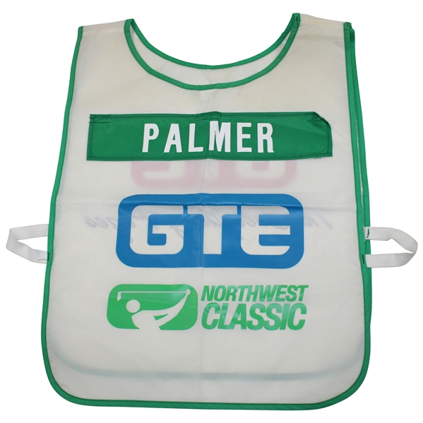 Arnold Palmer Original Tournament Used GTE Northwest Classic Caddie Bib 