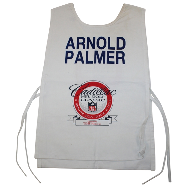 Arnold Palmer Original Tournament Used Cadillac NFL Golf Classic Caddie Bib 