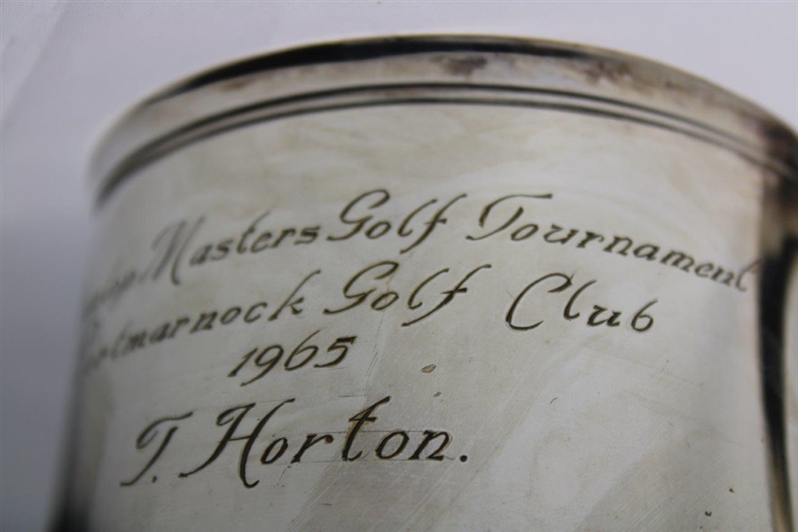 1965 Dunlop Masters Golf Tournament at Portmarnock GC Engraved Players Tankard - T. Horton