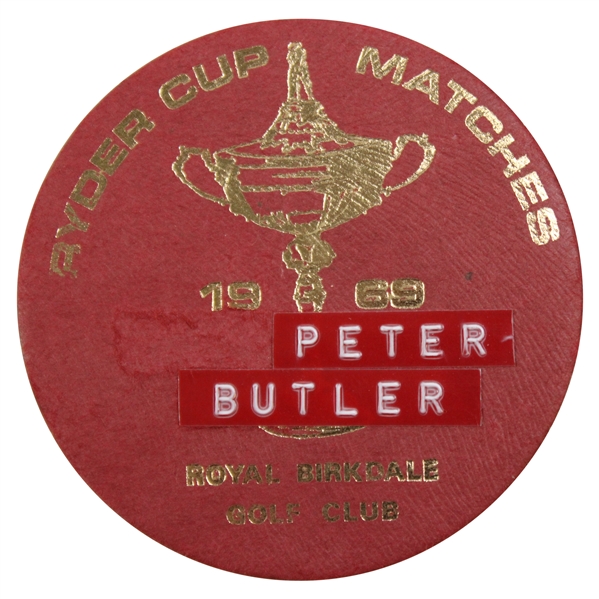 Peter Butlers 1969 Ryder Cup Matches at Royal Birkdale Pin No. 35