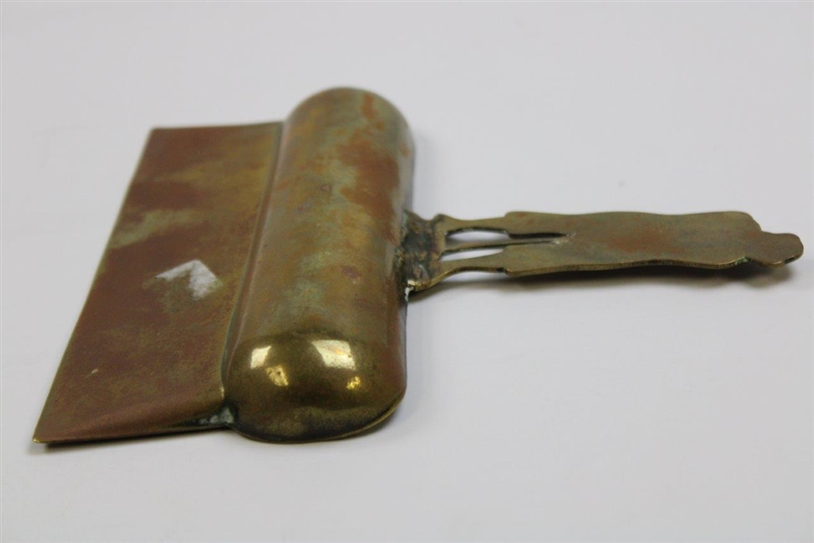 1900’s Golf Themed Brass Crumb Tray-Dust Pan w/Period Golfing Figure Handle