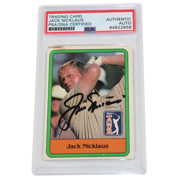 Jack Nicklaus Signed 1981 Donruss PGA Tour Rookie Card PSA Authentic 84822658