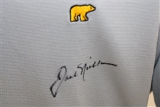 Jack Nicklaus Signed Golden Bear Grey Polo Golf Shirt JSA ALOA