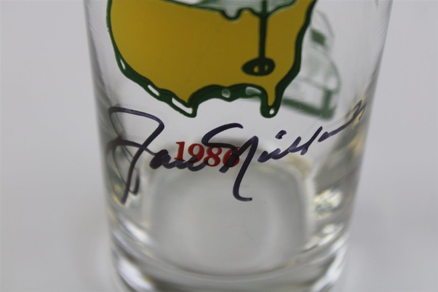 Jack Nicklaus Signed 1986 Masters Tournament Commemorative Glass JSA ALOA