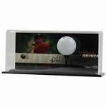 Tiger Woods Signed Ltd Ed Range Driven Card w/Used Practice Golf Ball Display #272/500 JSA ALOA