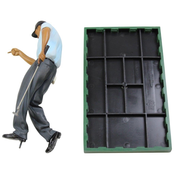 Tiger Woods Drains Putt 2008 Upper Deck Unique Display Figurine - Blue Shirt