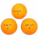 Three (3) Orange Finalist Logo Golf Balls