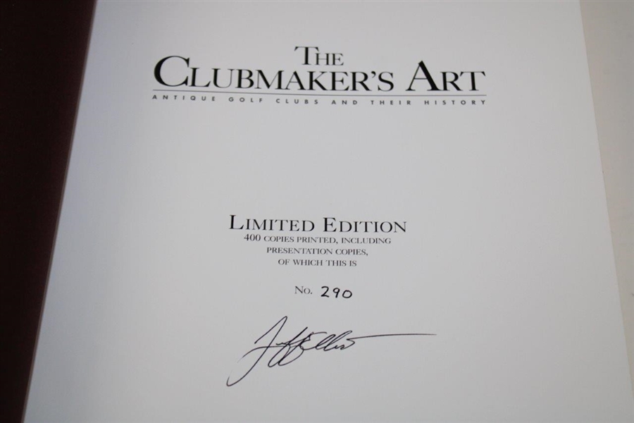 The Clubmakers Art Limited Edition Book #290 Signed by Author Jeff Ellis