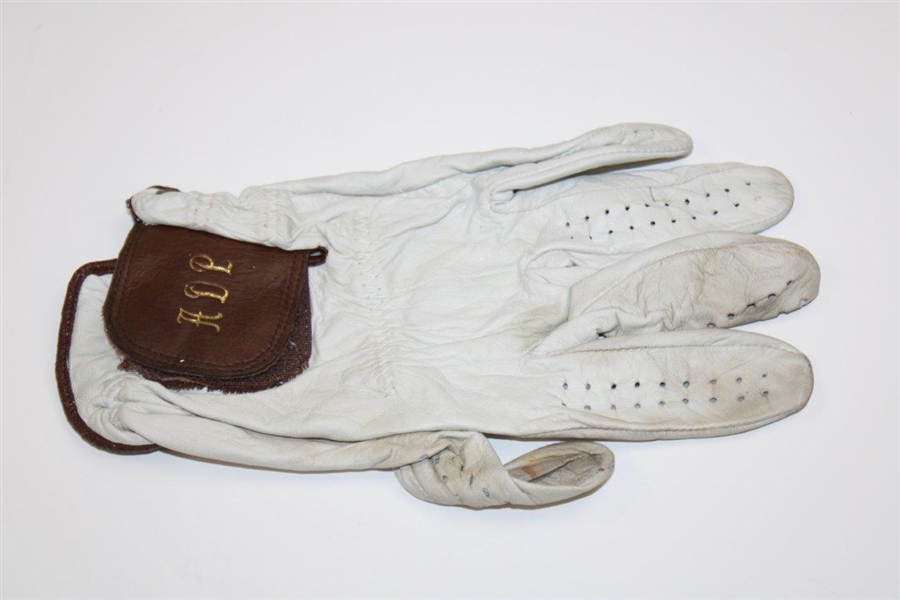 Arnold Palmer's Match Worn 'ADP' Brown & White LH Golf Glove