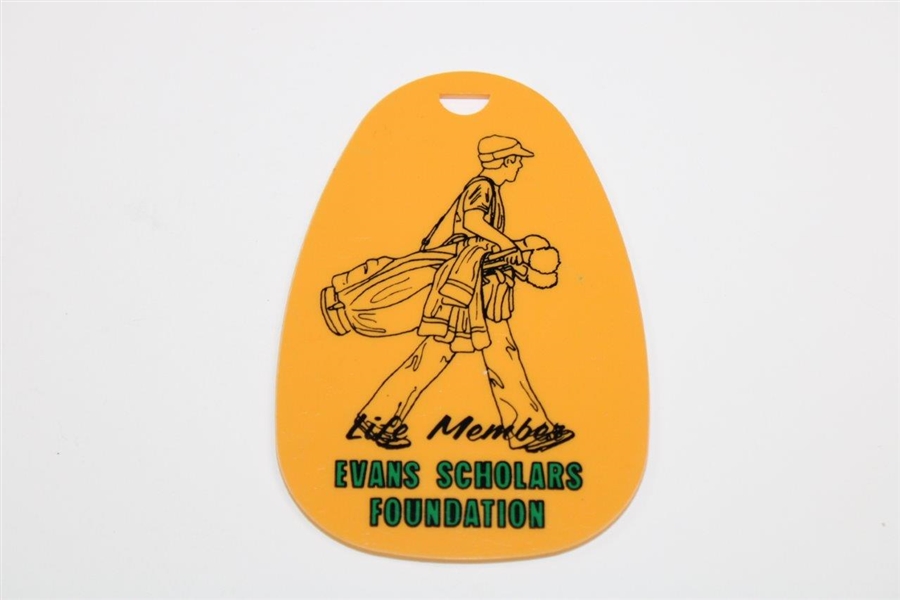 Arnold Palmer's 1984 Western Golf Association Yellow Par Club Bag Tag