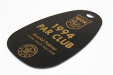 Arnold Palmer's 1994 Western Golf Association Black Par Club Bag Tag