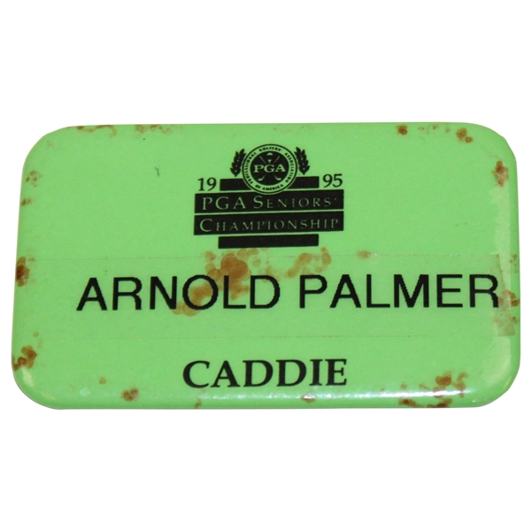 1995 PGA Seniors Championship Caddie Badge from Arnold Palmers Caddie