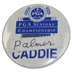 1991 PGA Seniors Championship Caddie Badge from Arnold Palmers Caddie